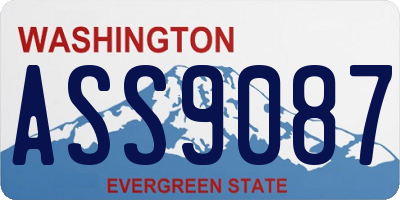 WA license plate ASS9087