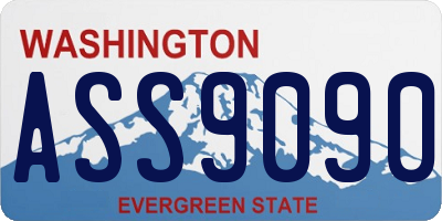 WA license plate ASS9090