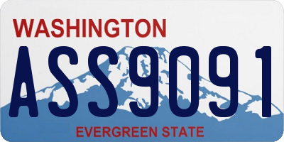 WA license plate ASS9091