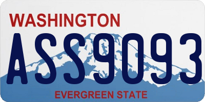 WA license plate ASS9093