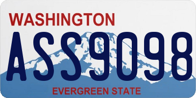 WA license plate ASS9098