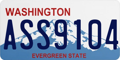 WA license plate ASS9104