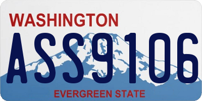 WA license plate ASS9106