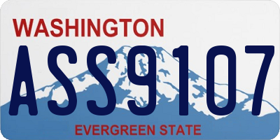 WA license plate ASS9107