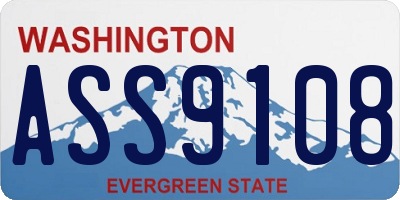 WA license plate ASS9108
