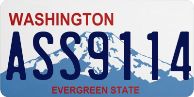 WA license plate ASS9114