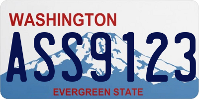 WA license plate ASS9123