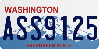 WA license plate ASS9125