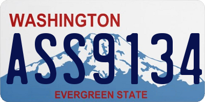 WA license plate ASS9134