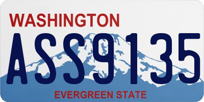 WA license plate ASS9135