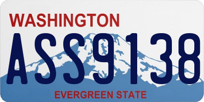 WA license plate ASS9138