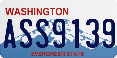 WA license plate ASS9139