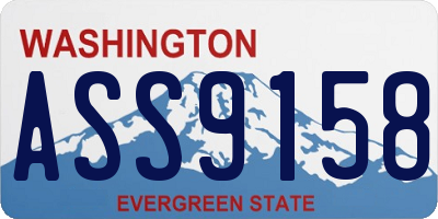 WA license plate ASS9158