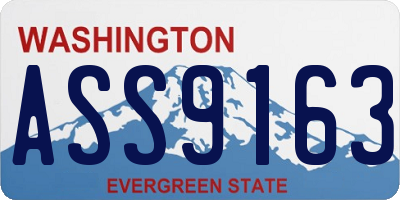 WA license plate ASS9163