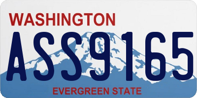 WA license plate ASS9165