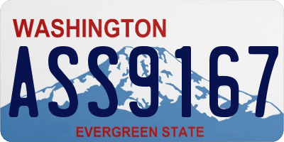 WA license plate ASS9167