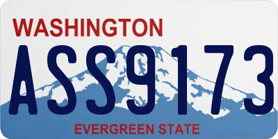 WA license plate ASS9173