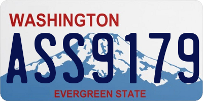 WA license plate ASS9179