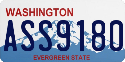 WA license plate ASS9180