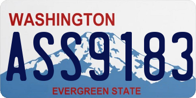 WA license plate ASS9183