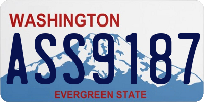 WA license plate ASS9187