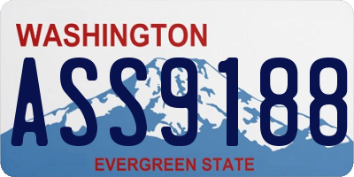 WA license plate ASS9188