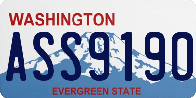 WA license plate ASS9190
