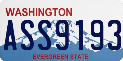 WA license plate ASS9193