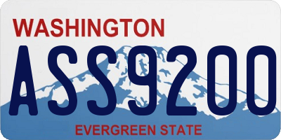 WA license plate ASS9200