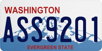 WA license plate ASS9201
