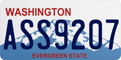 WA license plate ASS9207