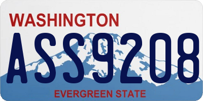 WA license plate ASS9208