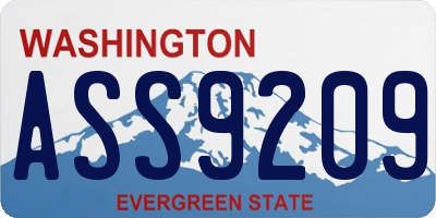 WA license plate ASS9209