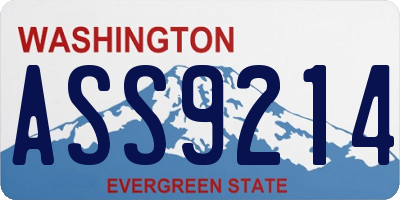 WA license plate ASS9214