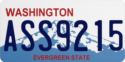 WA license plate ASS9215