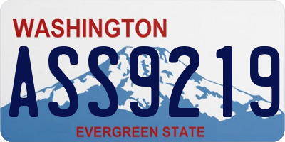 WA license plate ASS9219