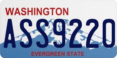 WA license plate ASS9220
