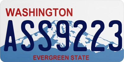 WA license plate ASS9223