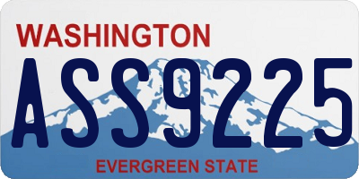 WA license plate ASS9225