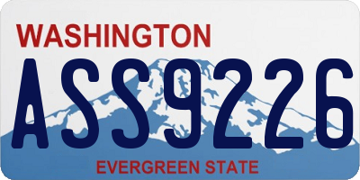 WA license plate ASS9226