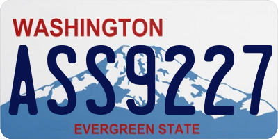 WA license plate ASS9227