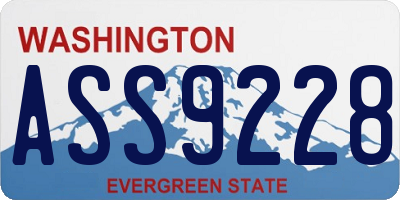 WA license plate ASS9228