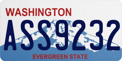 WA license plate ASS9232