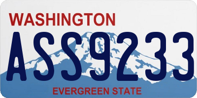 WA license plate ASS9233
