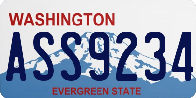WA license plate ASS9234