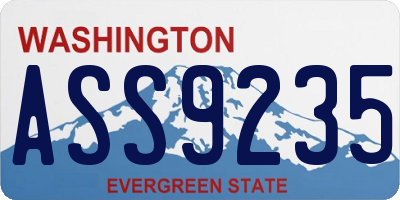 WA license plate ASS9235