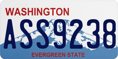 WA license plate ASS9238