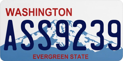 WA license plate ASS9239