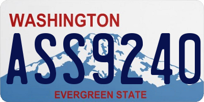 WA license plate ASS9240