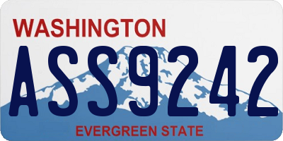WA license plate ASS9242
